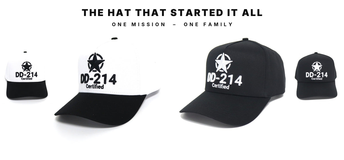 DD-214 Certified signature snapback hat, veteran owned apparel